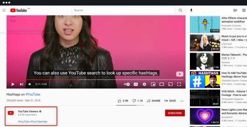 Youtube Hashtag Locations
