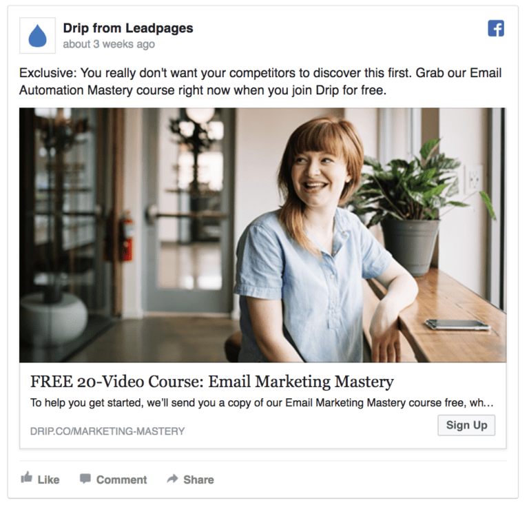 facebook ad examples