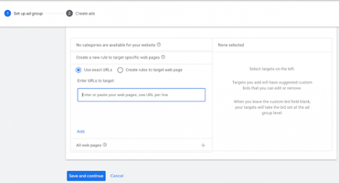 set up ad group