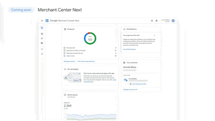 Google Merchant Center Next