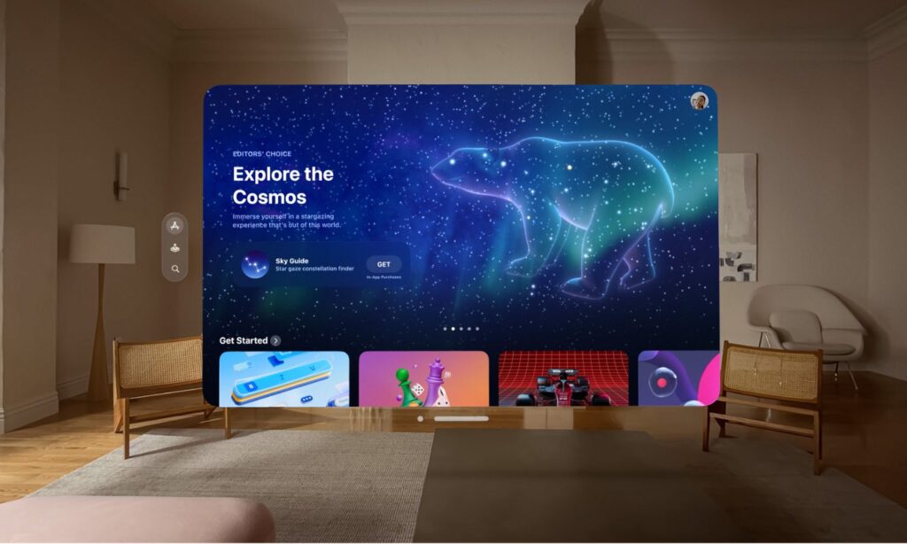 a screenshot of Apple VisionOS