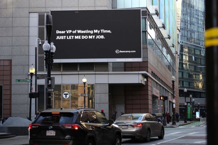 Basecamp advertising.,