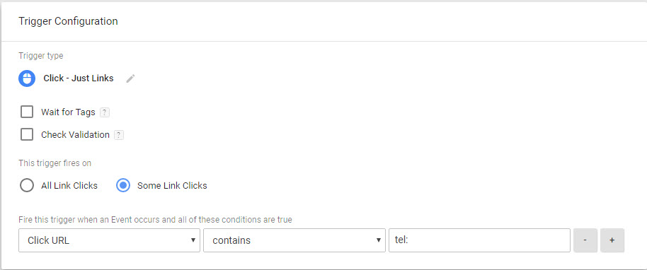 Setting a trigger to track clicks on a phone number in Google Tag Manager - Google Analytics event tracking