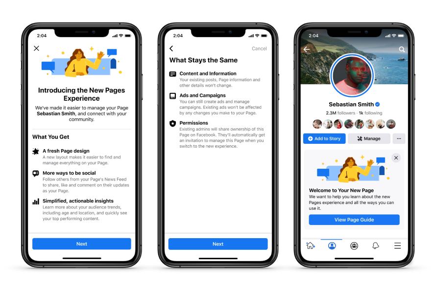 new facebook update