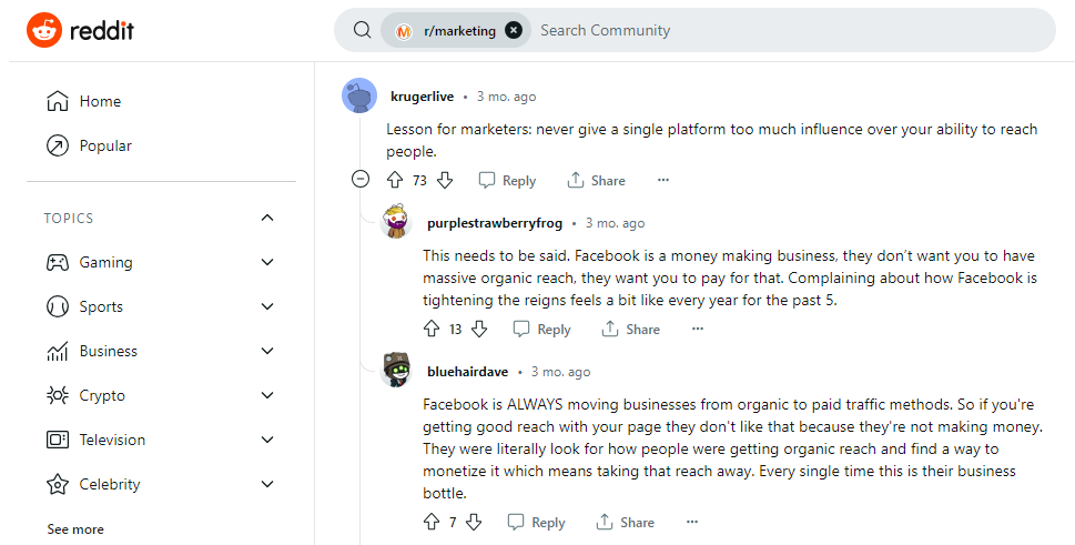 new facebook update