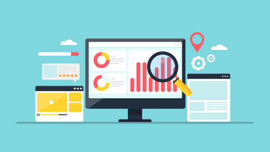 Graphic of a website