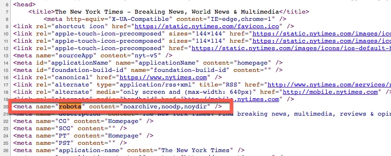 meta robots tag example 1