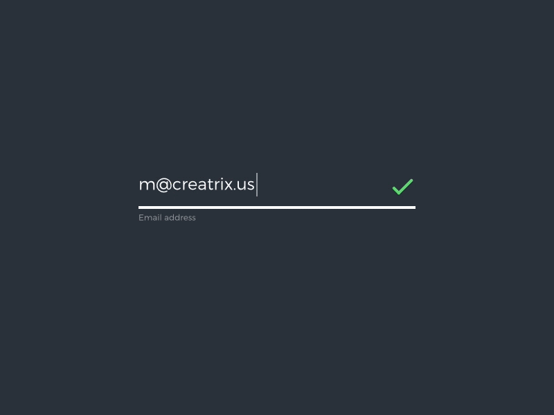 Email form placeholder microinteraction animation