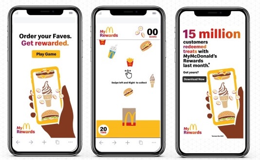 mobile advertising examples - McDonald's