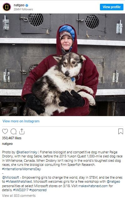 Natgeo influencer instagram post. 