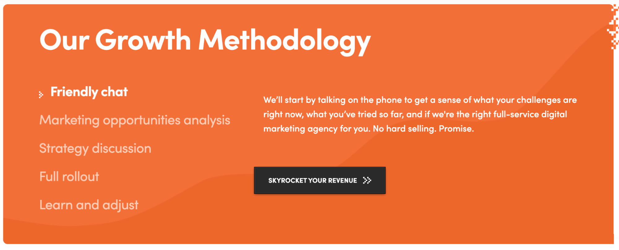 CTA in footer