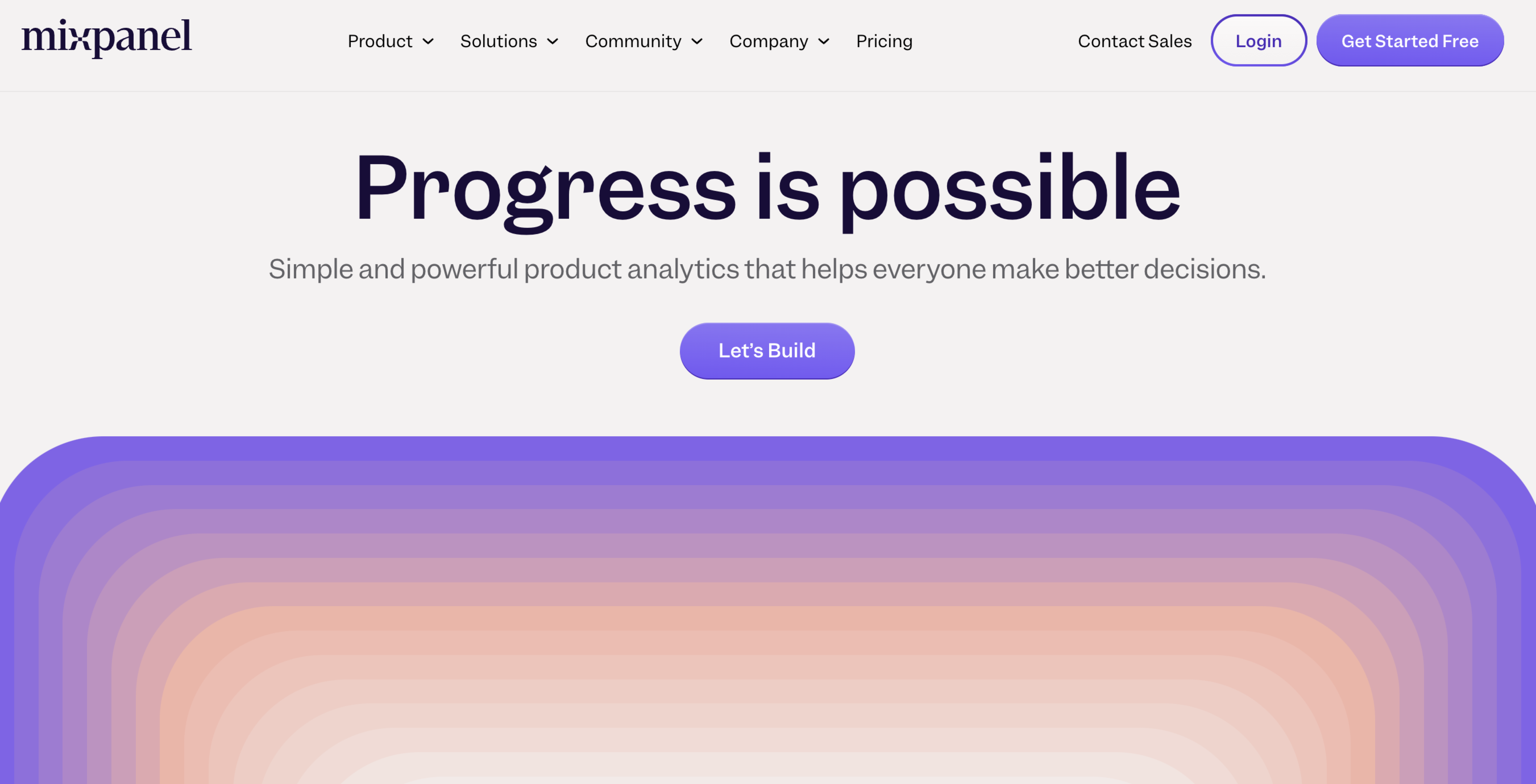 mixpanel home page