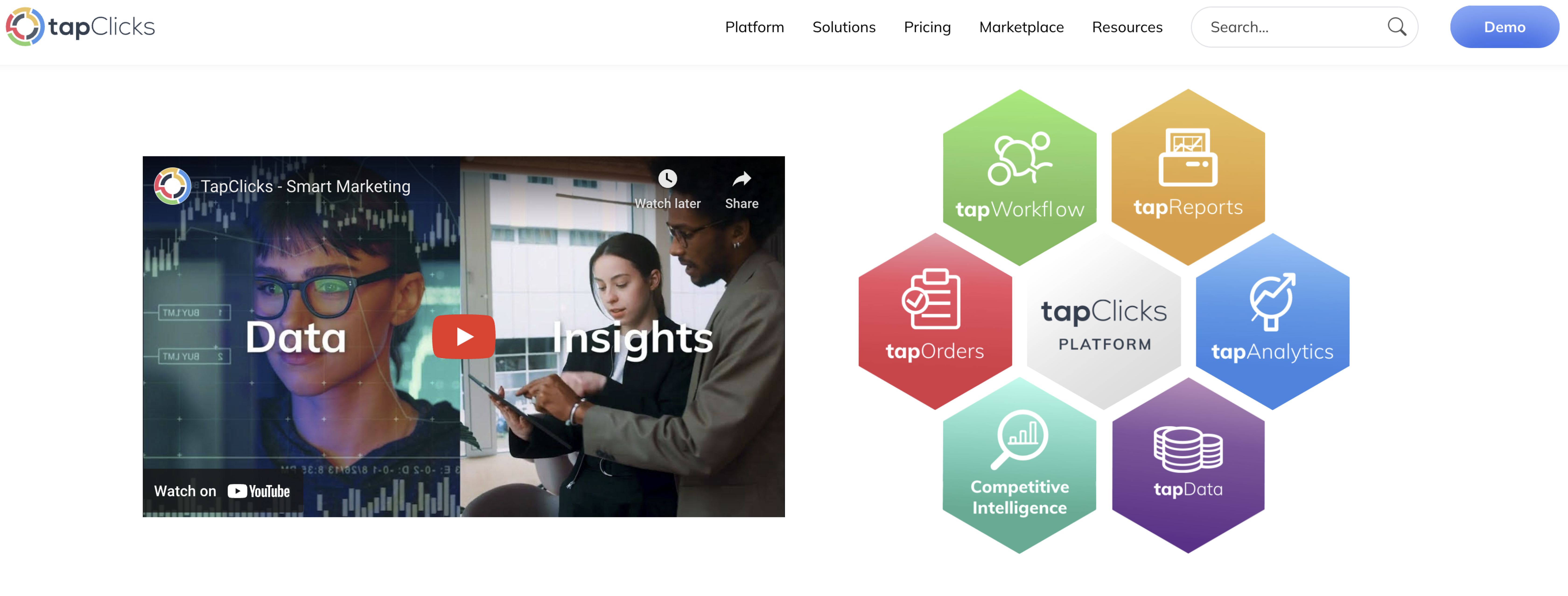 tapclicks home page
