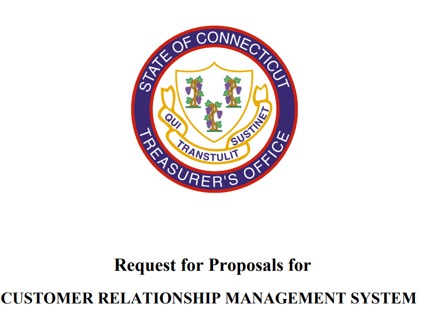 Connecticut Treasurer RFP for a CRM