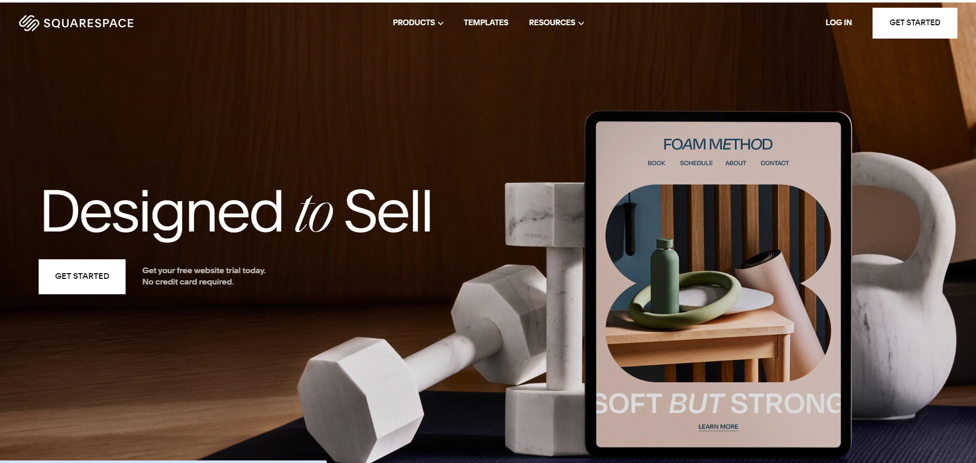 squarespace homepage example