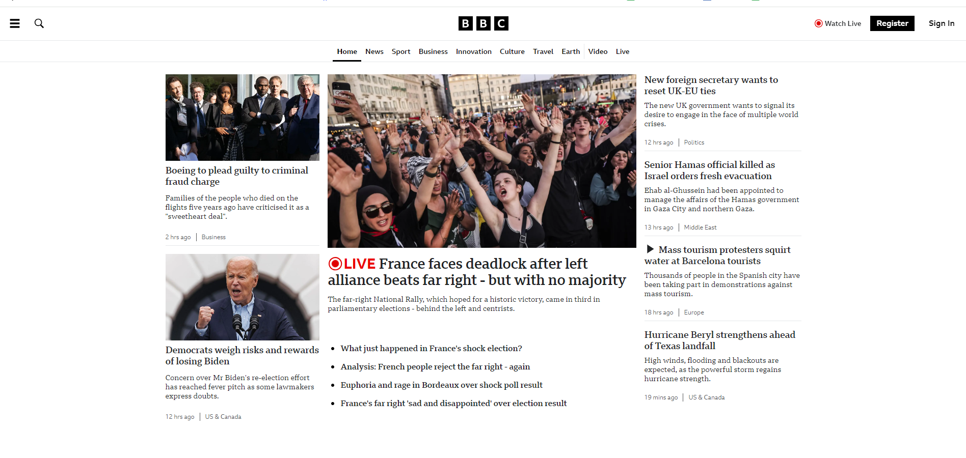 BBC Homepage Example