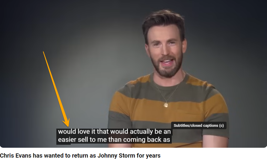 Closed captioning on a YouTube video