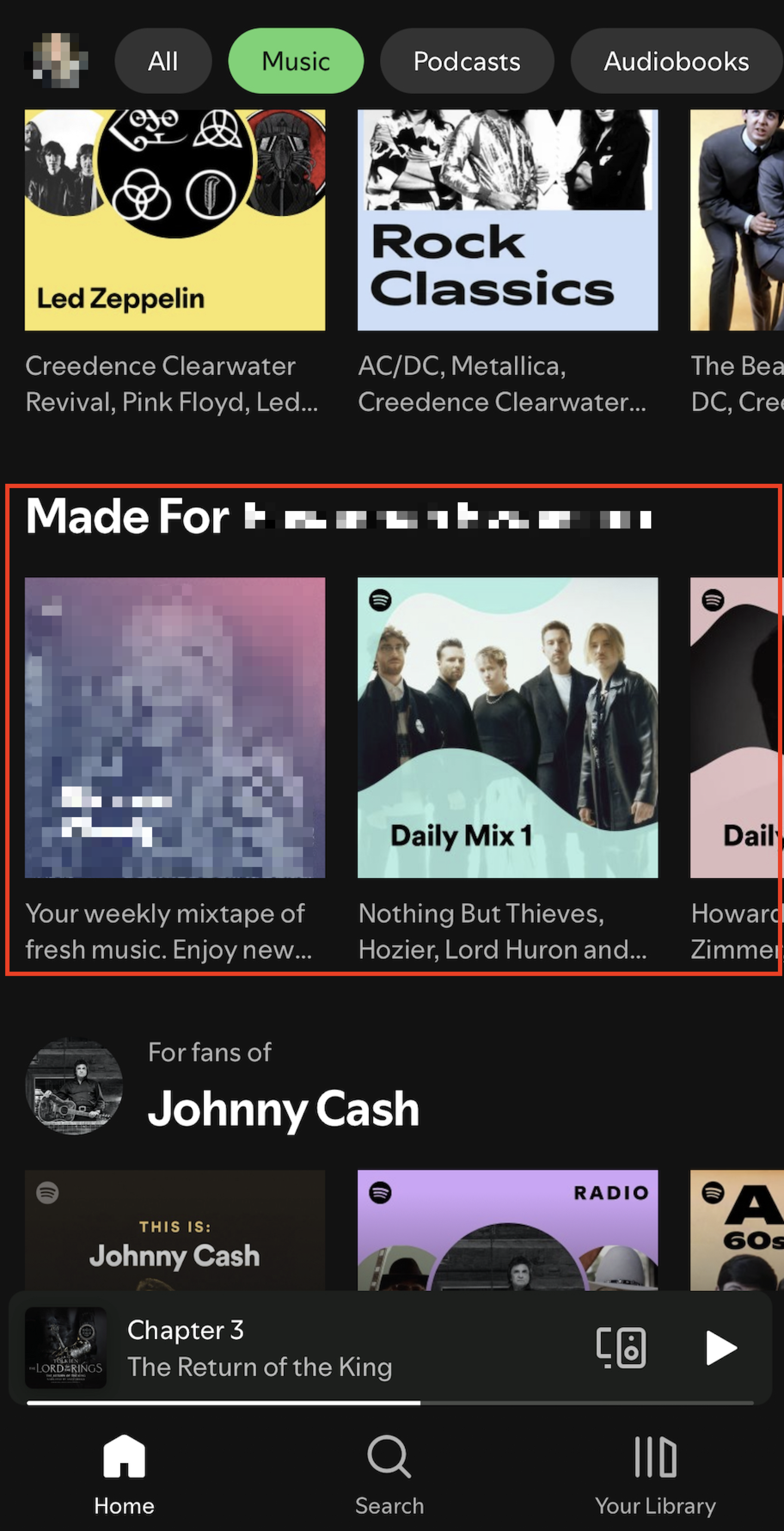in-app personalized music suggestions on spotify