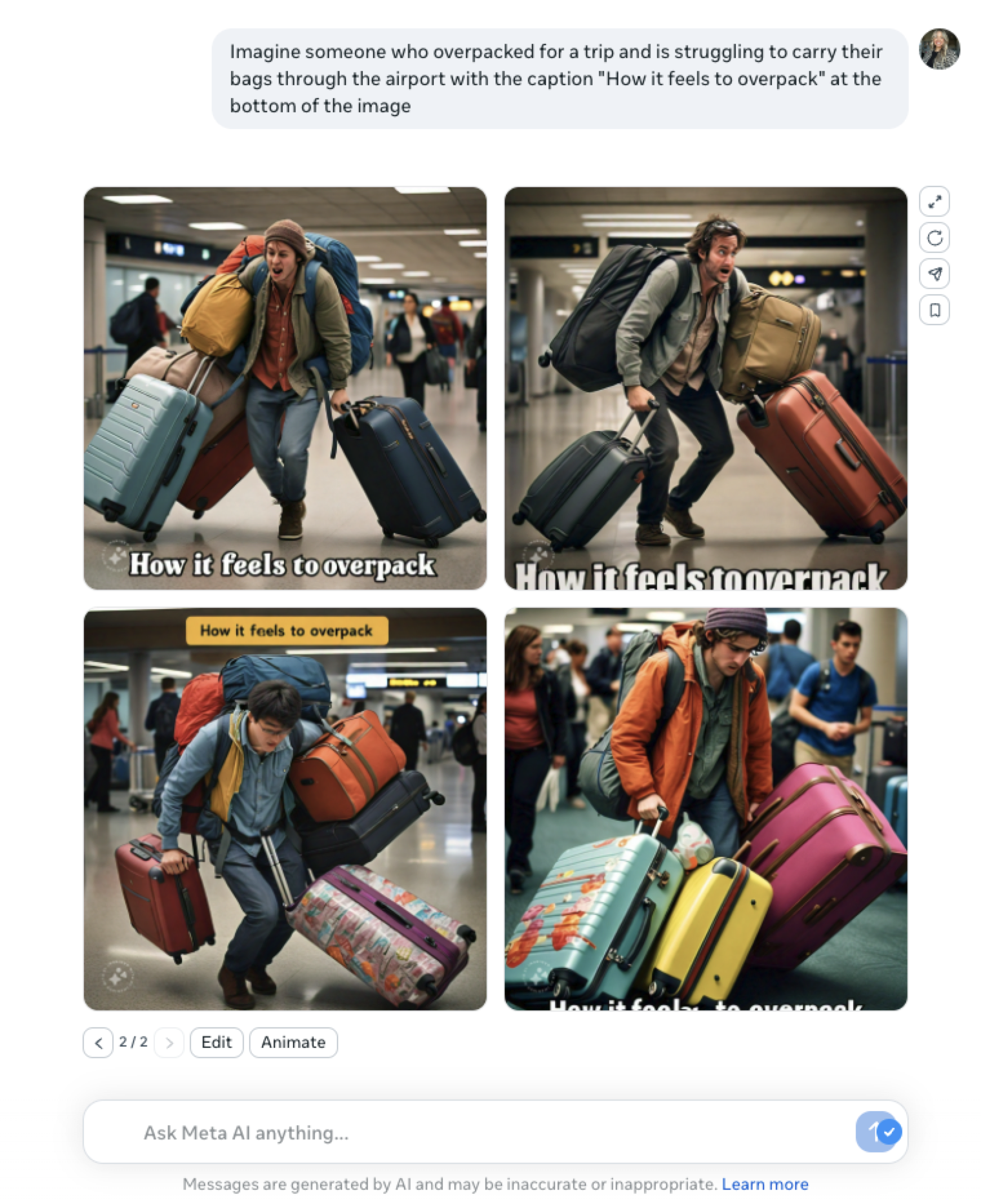 meta ai image generator example