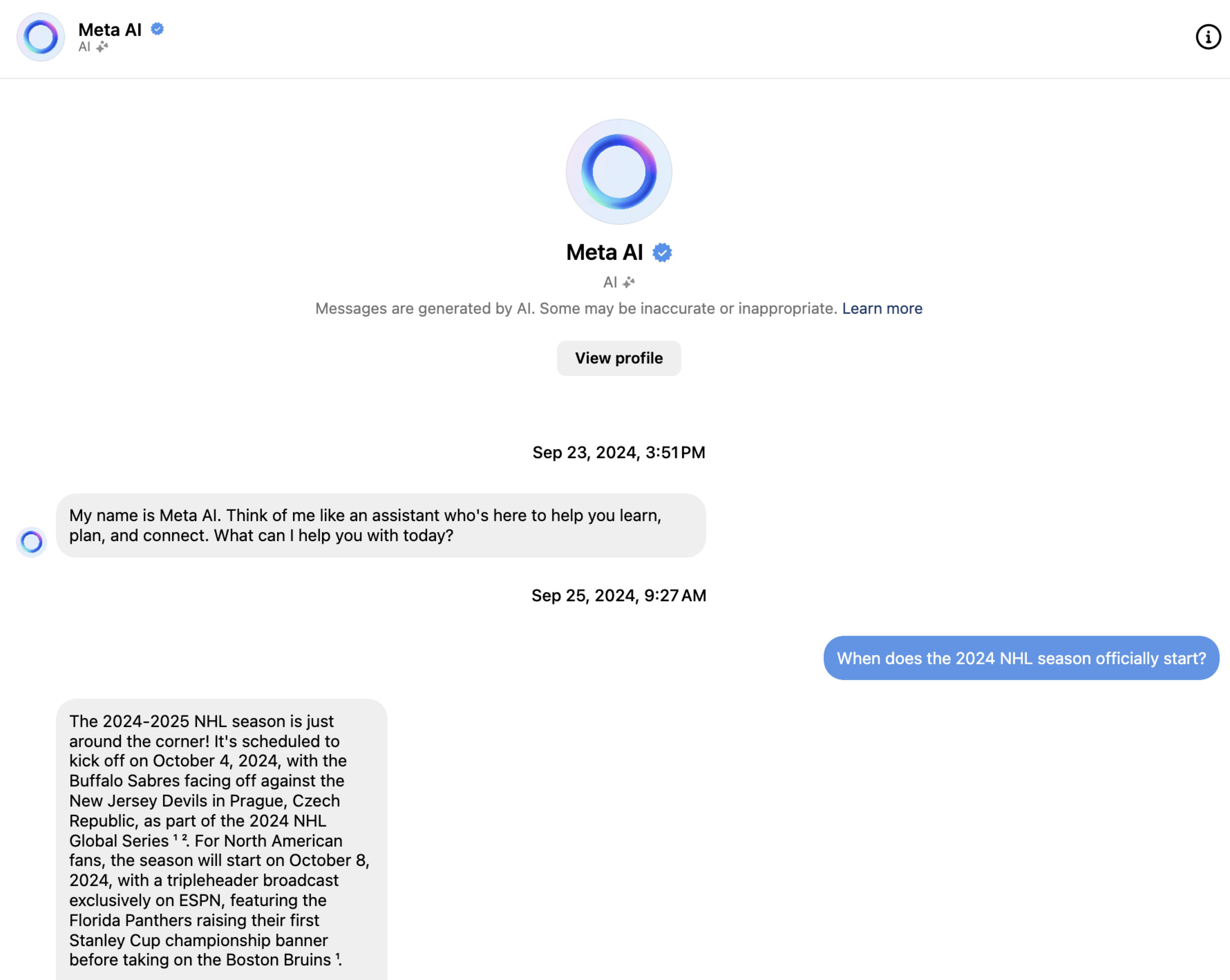 meta ai chat assistant on instagram