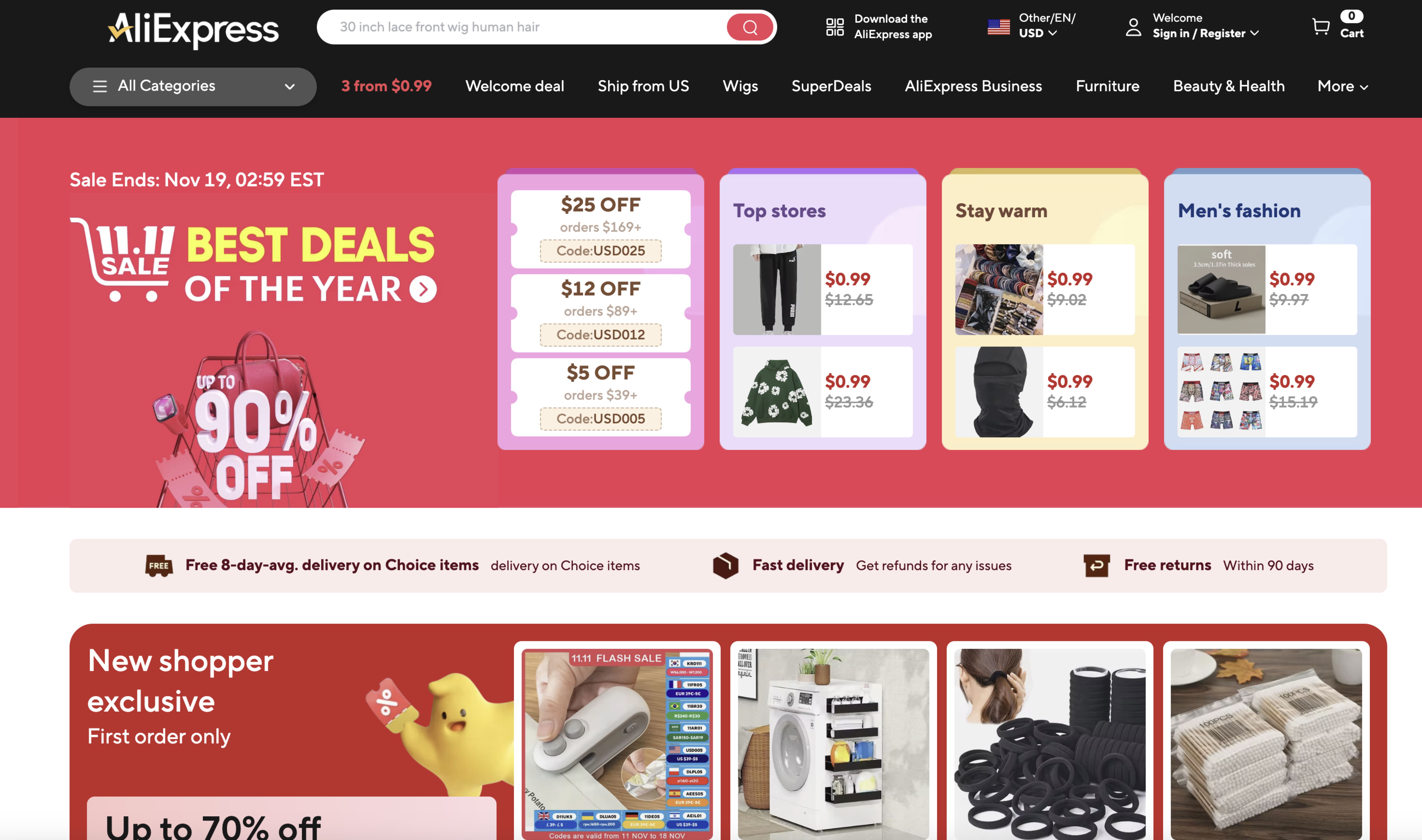 aliexpress home page