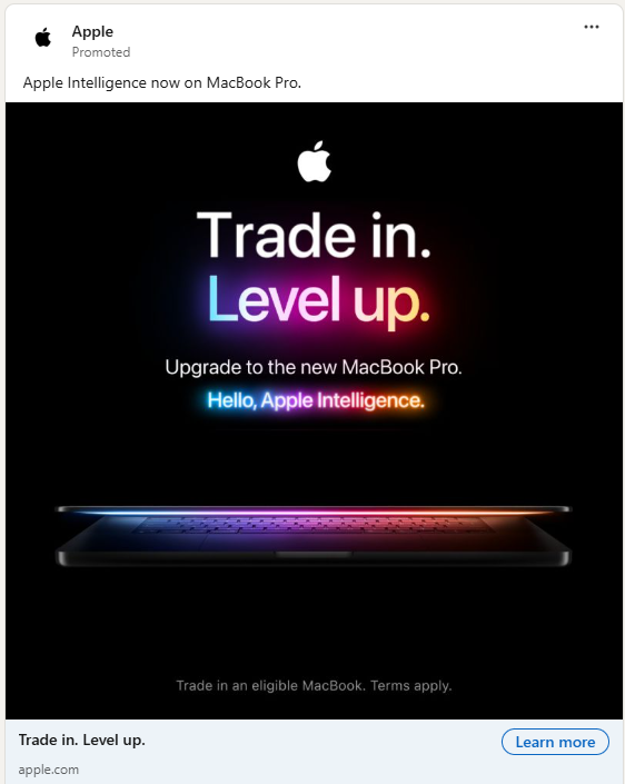 Apple LinkedIn ad