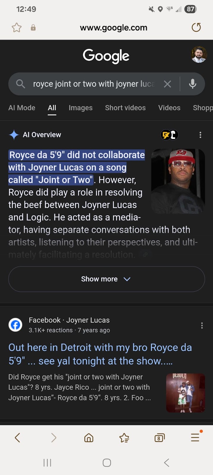 NLP influenced Google search results